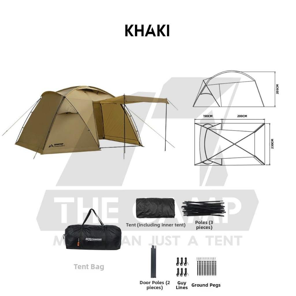 Shinetrip MuGuang Tent 1 Room 1 Hall Manual PU3000mm Waterproof Lightweight Khemah A596