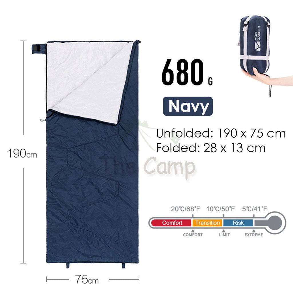 Mobi Garden Envelope Sleeping Bag Ultralight Portable Outdoor Camping Hiking Light Weight Naturehike