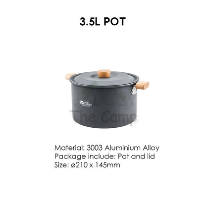 Mobi Garden Cookware Pot & Pan Portable Foldable Outdoor Camping Picnic Frying Pan Tent Flysheet Pole Table Naturehike