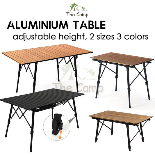 Outdoor Adjustable Height Folding Aluminium Table Portable All Terrain Foldable Camping Picnic Nail Flysheet Tent Peg