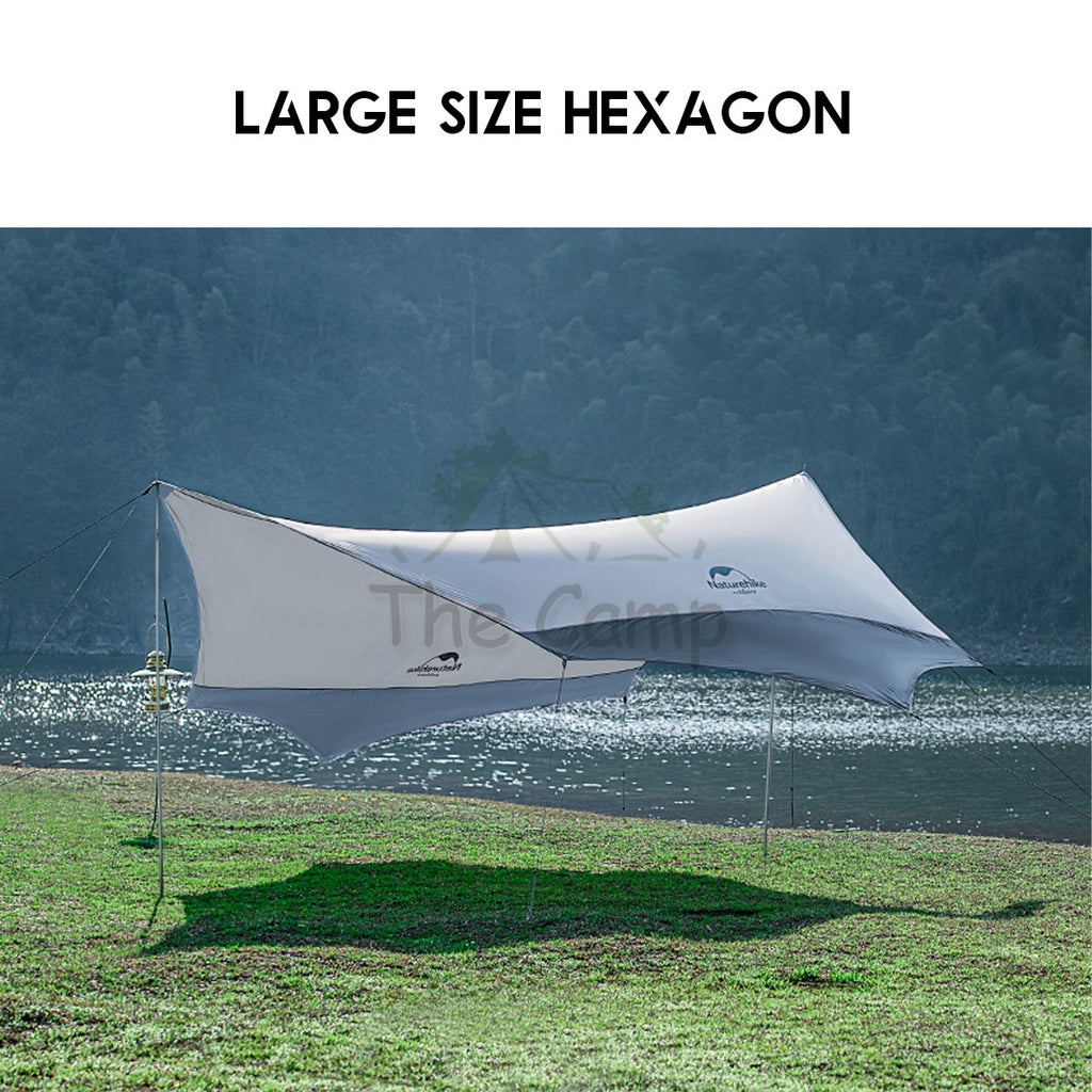 Naturehike Hexagon Tarp Flysheet Silver Coated Coating UPF 50+ Camping Waterproof Canopy Tent Awning Beach Sun Tent