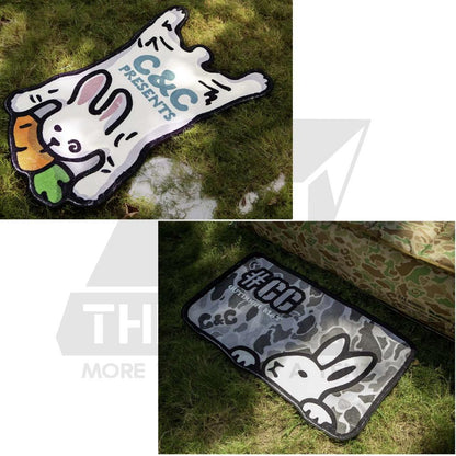 CC Carpet Faux Cashmere Material Unique Rabbit Design Outdoor Camping Tent Mat Rug Soft and Comfortable