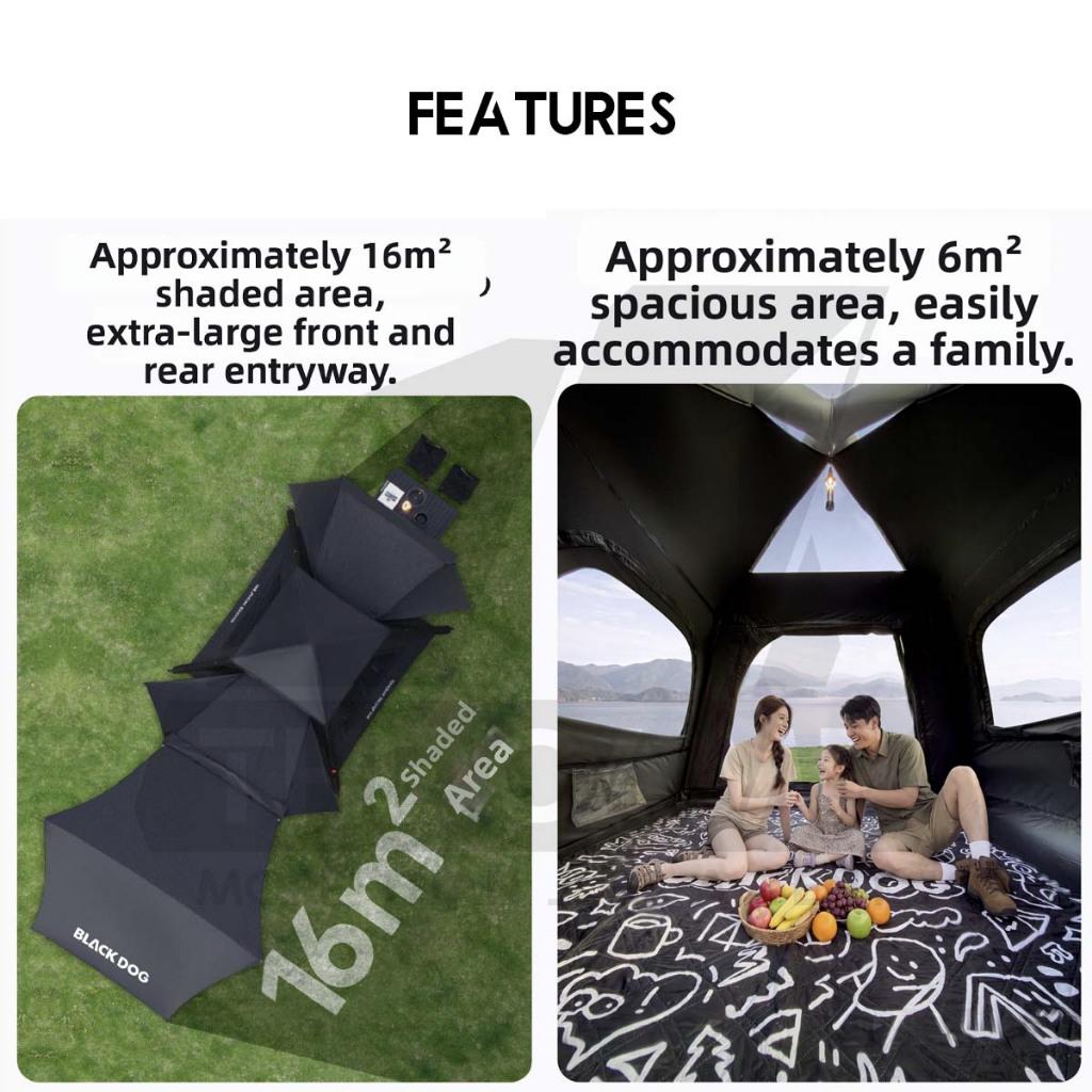 Blackdog Blackdog Leisure AIR PRO Upgraded Air Tent Double Layer PU3000mm Inflatable Khemah Angin CBD2550WS051
