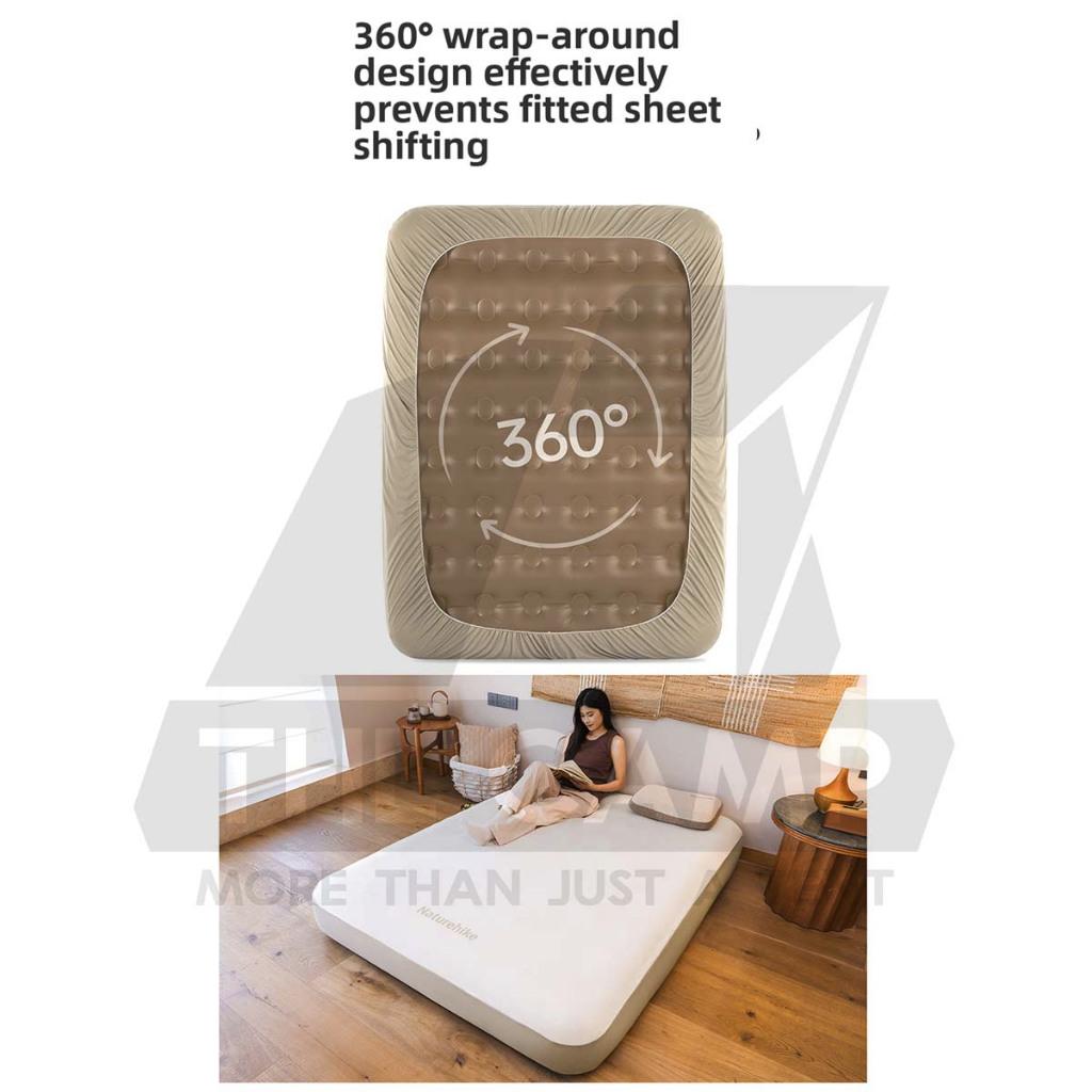Naturehike Bedsheet 25cm 38cm 45cm Bed Cover Single Double Triple Mattress Camping Tilam Angin Cadar CNK2650PJ013