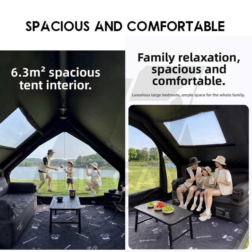Blackdog MoonSky 6.3 Air Tent Pro / Base Double Layer PU3000mm Skyroof Inflatable Khemah Angin CBD2650WS010