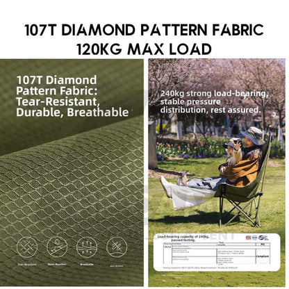 Naturehike T01 Highback Moon Chair Outdoor Camping Widened Armchair High Back Headrest Kerusi Healing CNH23JU13002