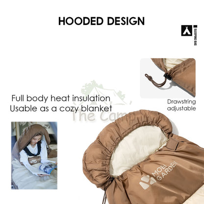 Mobi Garden Sleeping Bag with Hood Ultralight Portable Outdoor Camping Hiking Light Weight Naturehike