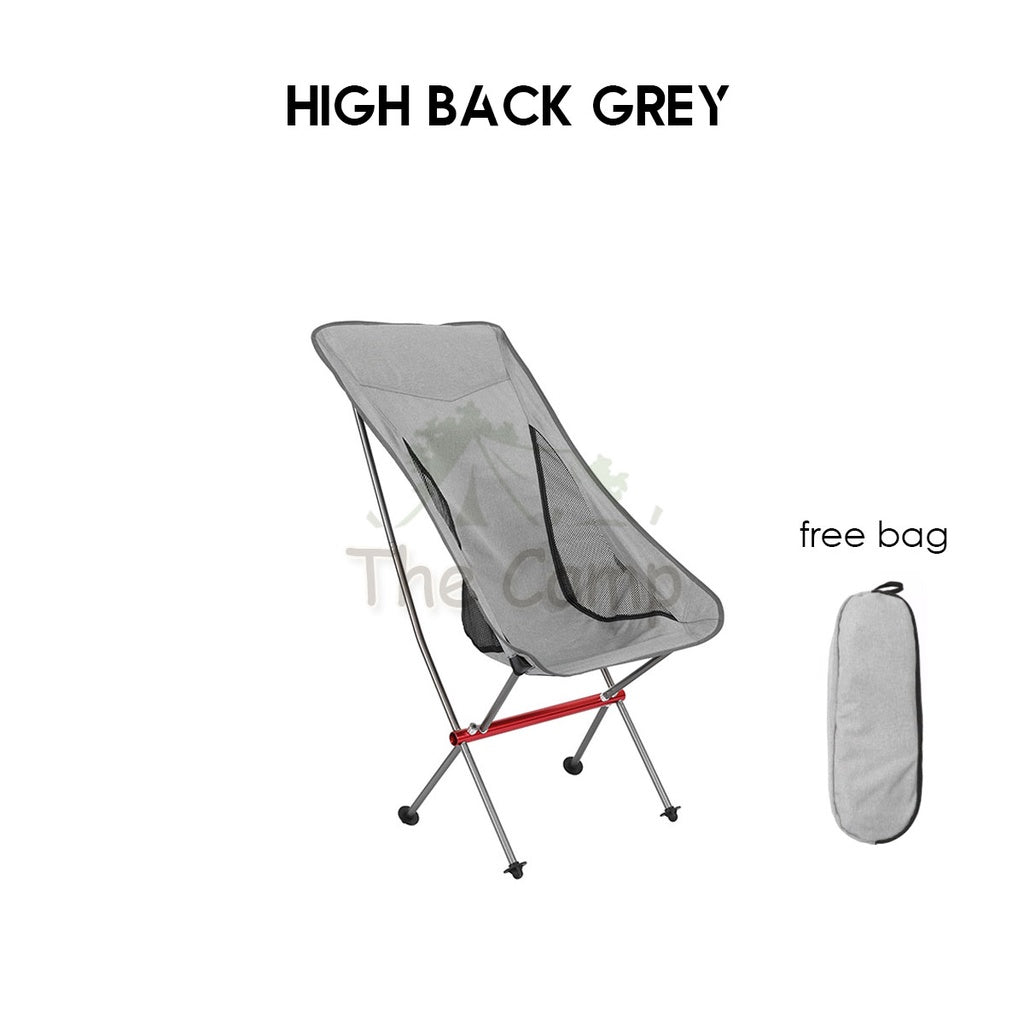 Camping Foldable Moon Chair High & Low Back Outdoor Folding Portable Picnic Aluminium Alloy Lightweight Naturehi
