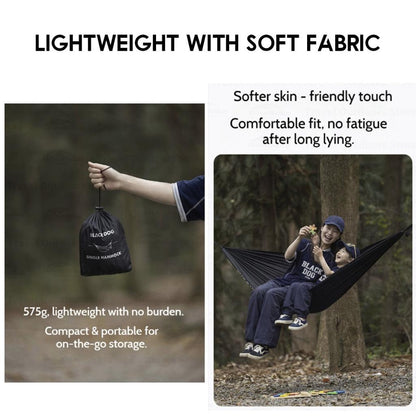 Blackdog Ultralight Hammock Double Size Anti Roll Design Adjustable Strap Outdoor Camping Buaian Gantung CBD2550WS071
