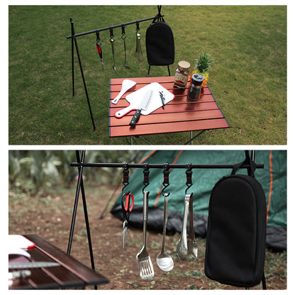 9 in 1 Cooking Utensil Kit Camping Picnic Cookware Hiking Knife Spoon Fork Stove Cooking Spatula Utensils