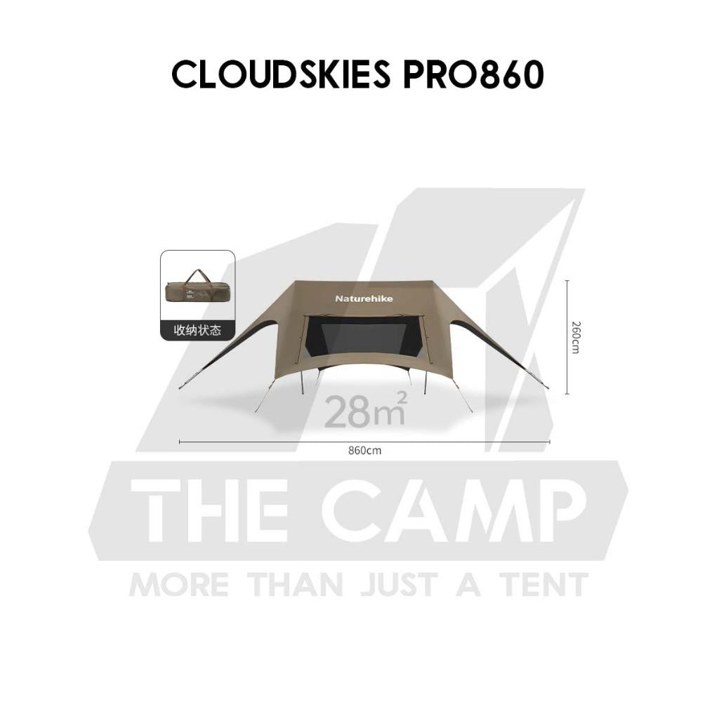 Naturehike Cloud Skies PRO 860 960 Tarp Flysheet TiBlack Coating Outdoor Camping Waterproof Awning Mesh CNK2650WS023