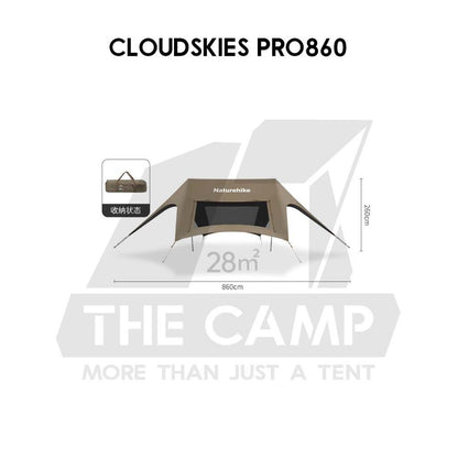 Naturehike Cloud Skies PRO 860 960 Tarp Flysheet TiBlack Coating Outdoor Camping Waterproof Awning Mesh CNK2650WS023