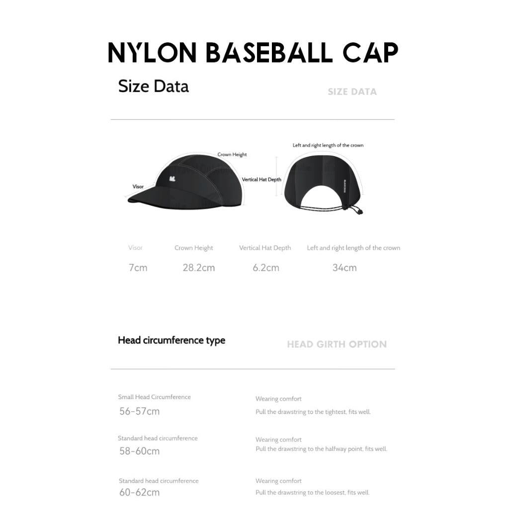 Blackdog EDGY / Nylon Baseball Cap Camping Outdoors Hiking Outing Leisure Black Topi CBD2550FS011 CBD2650FS010