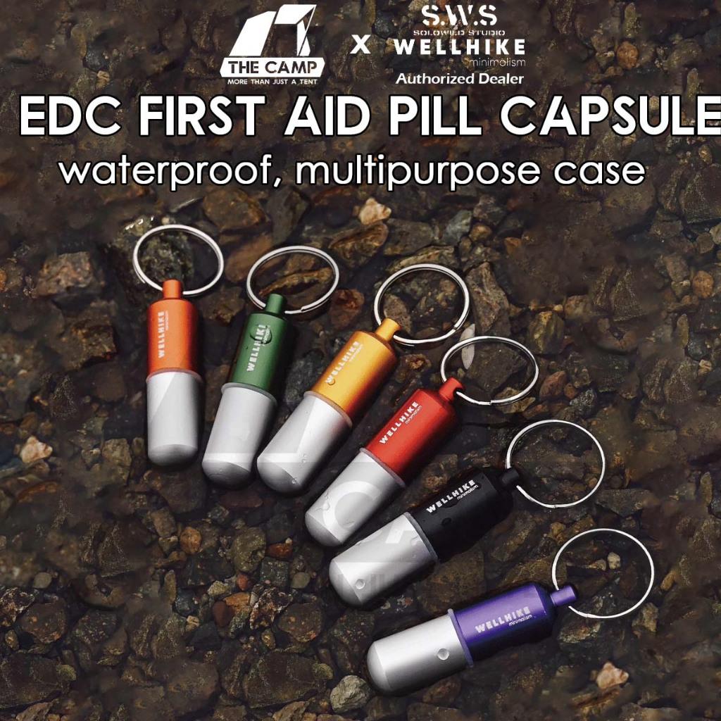 Wellhike SWS EDC Pill Capsule Sealed Waterproof Container Outdoor Camping Portable Small Bottle Mini Storage Keychain