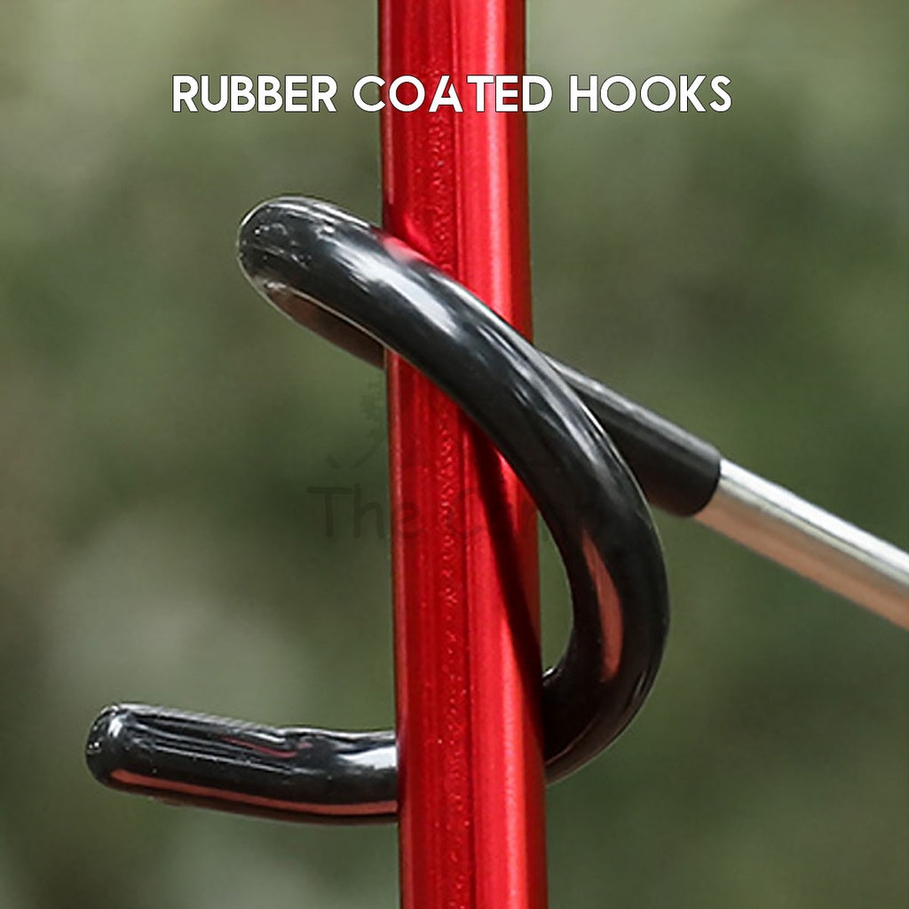 Camping 2-way Lamp Hanger Multipurpose Hook Aluminum Alloy Post Tent Pole Lantern Light Holder Portable Anti Slip