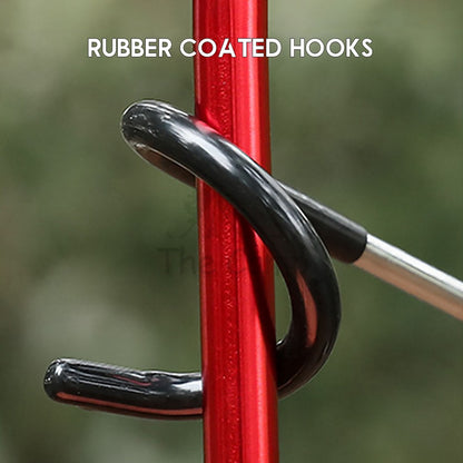 Camping 2-way Lamp Hanger Multipurpose Hook Aluminum Alloy Post Tent Pole Lantern Light Holder Portable Anti Slip