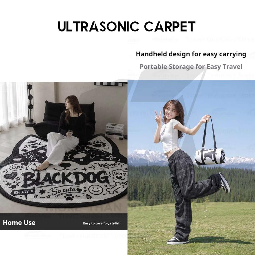 Blackdog Ultrasonic Carpet Picnic Mat Black Doggy Cute Portable Waterproof Outdoor CBD2650WS020 CBD2650201010