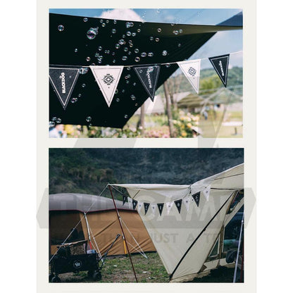Blackdog Camping Atmosphere Flag Lattice Design Portable Birthday Party Picnic Tent Decorative 12 Flag 4M BD-QZ001