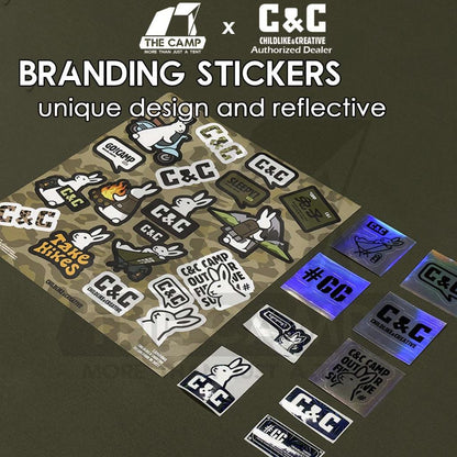 CC Brand Logo Sticker for Box Tent Cooler Box Table Laser