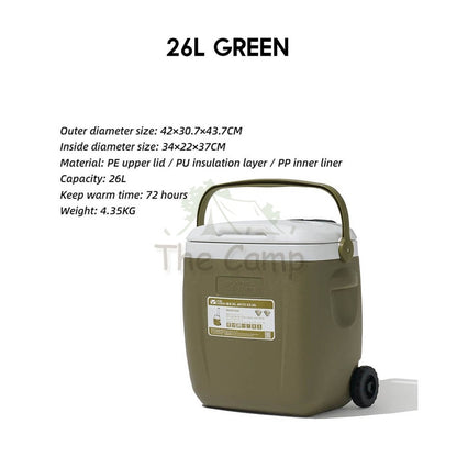 Mobi Garden Portable Cooler Box Ice Box Camping Outdoor Picnic Insulated Food Trolley Storage Box 17L 26L Freezer