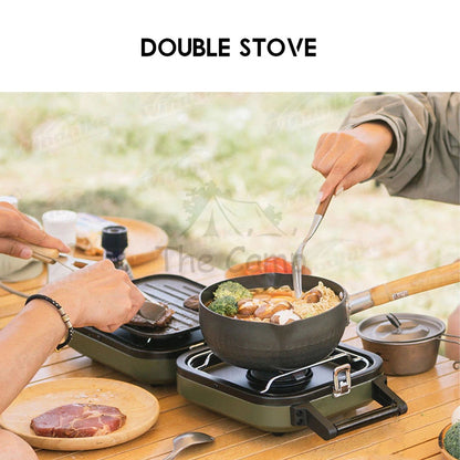 Naturehike Portable Double Head Furnace Gas Stove Foldable 2300W Outdoor Camping Folding Burner Picnic BBQ Kovea Cube