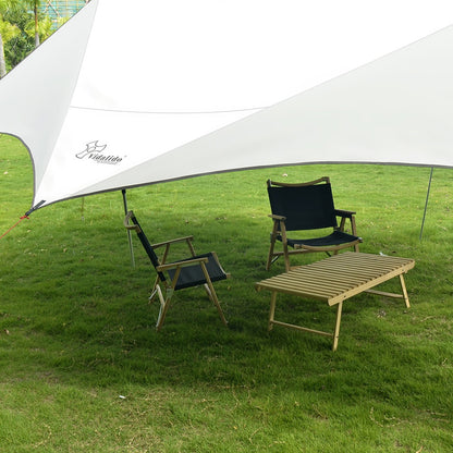 VIDALIDO Monster Tarp Flysheet Silver Coating Black Coated Camping Waterproof Shelter Tent Awning