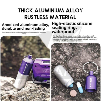 Wellhike SWS EDC Pill Capsule Sealed Waterproof Container Outdoor Camping Portable Small Bottle Mini Storage Keychain
