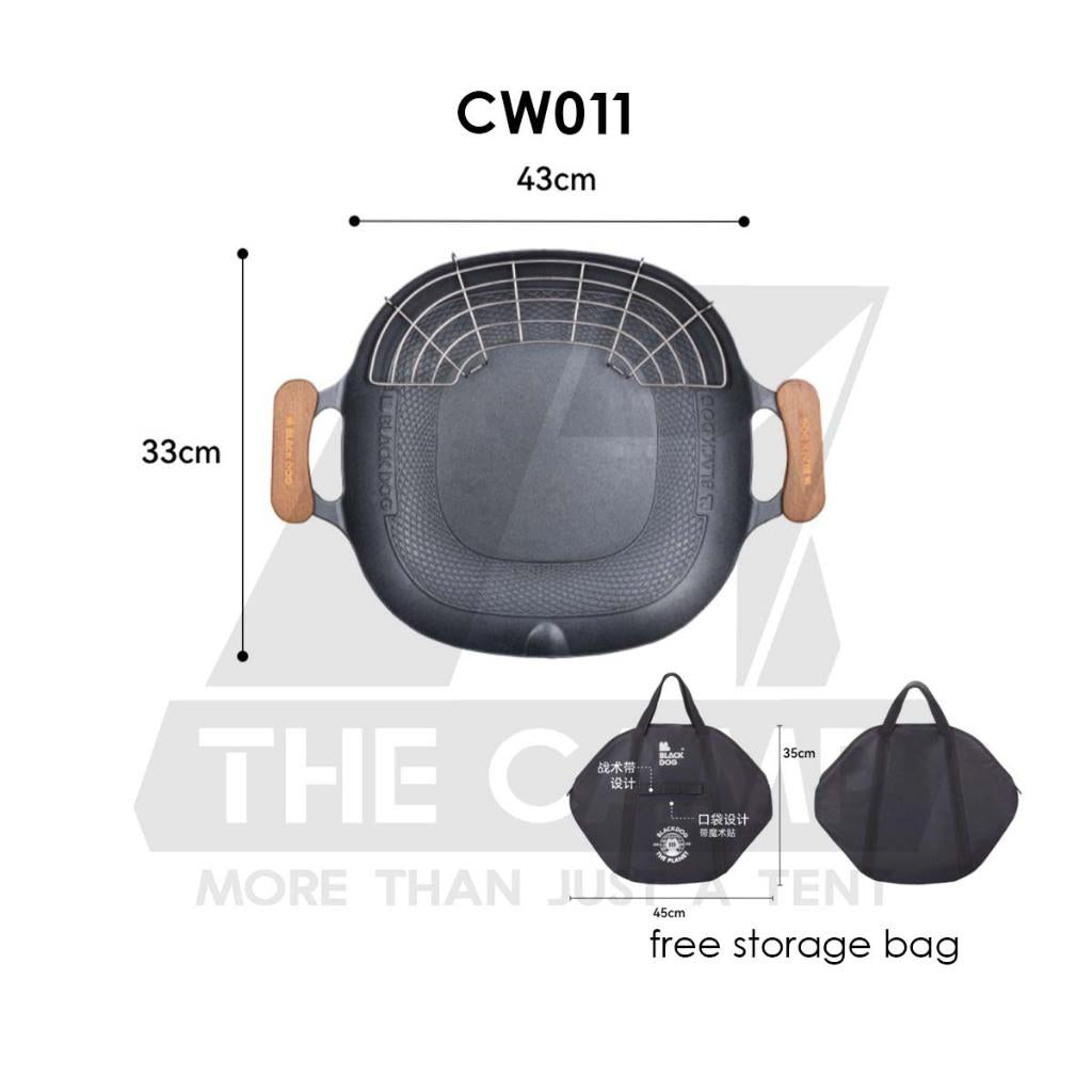 Blackdog BBQ Grill Pan Non Stick Coating Outdoor Camping Korean Style Design Wok Frying Cooking Cookware CBD2550CF021