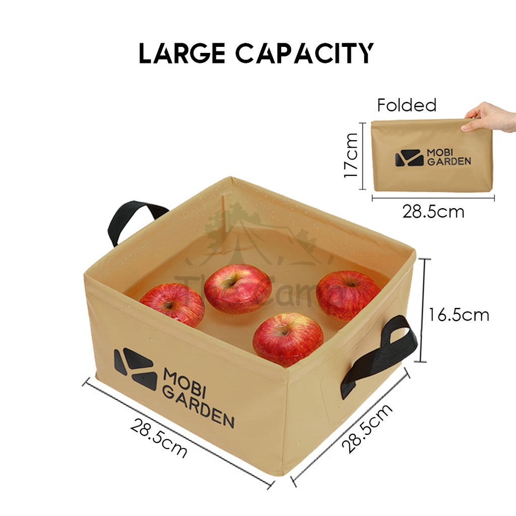 Mobi Garden Camping Foldable Water Bucket Portable Waterproof Square 13 L Litre Outdoor Gear Equipment Naturehike