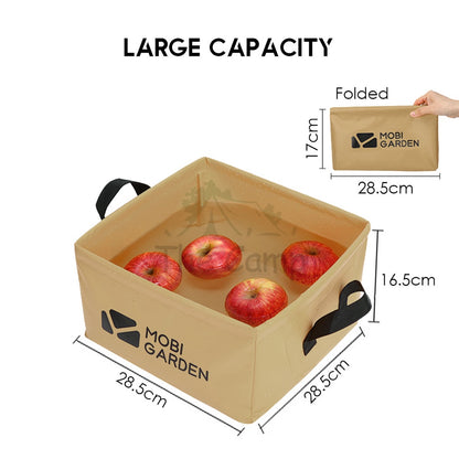 Mobi Garden Camping Foldable Water Bucket Portable Waterproof Square 13 L Litre Outdoor Gear Equipment Naturehike