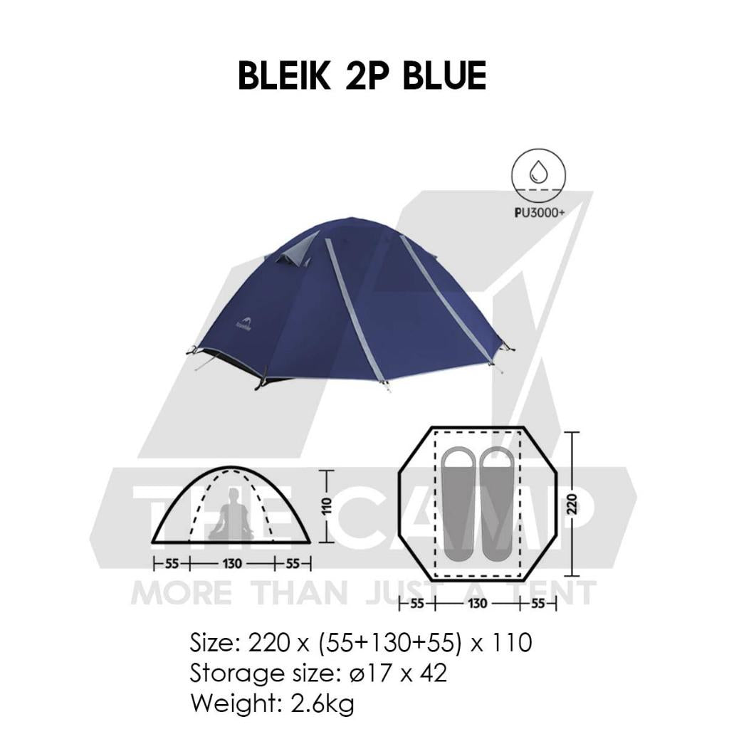 Naturehike Bleik Series Tent 2-3 Person 2pax 3pax Waterproof Ultralight Hiking UPF50 Outdoor Camping Khemah CNK2550WS038