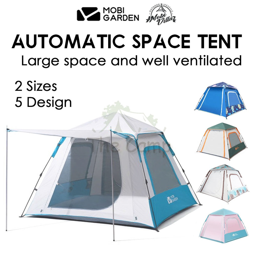Mobi Garden Camping Automatic Spacious Tent Large Space 2 3 4 People Quick Fast Rainproof Outdoor Tent Camp UPF50+