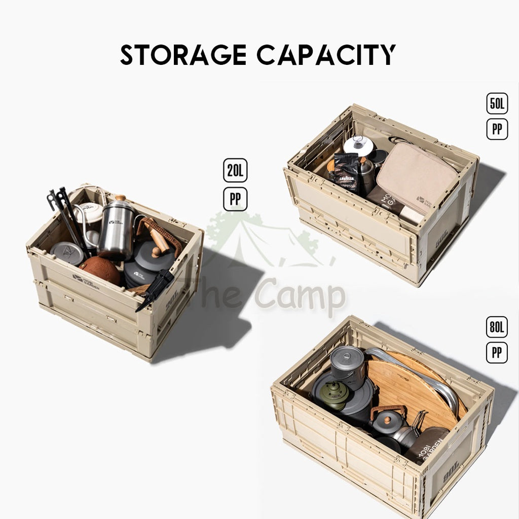 Mobi Garden Camping Folding Storage Box Stackable Outdoor Sport Family Recreation Naturehike Hiking Equipment Gear
