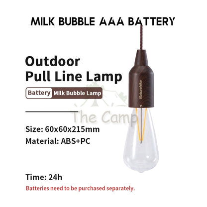 Naturehike Camping Pull Switch LED Light USB / AAA Battery Hanging Lantern Tent Lamp Portable Outdoor IP44 Waterproof