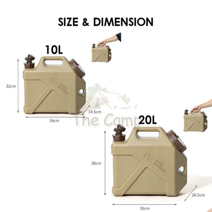 Mobi Garden Camping Portable Water Tank Container 10L 20L Litre Water Tap Outdoor PP Food Grade Naturehike Blackdog