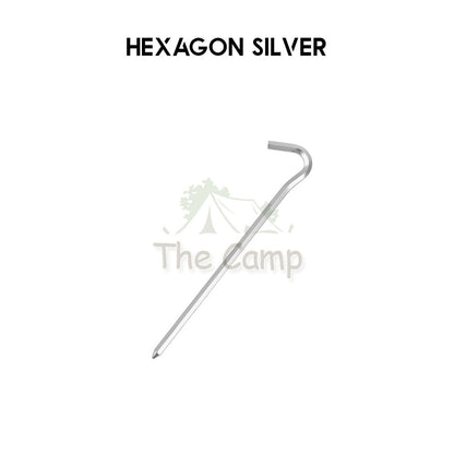 Aluminium Alloy Tent Peg 18cm 23cm with Rope Sand Hexagon Ultralight Stake Camping Sand Flysheet Nail Tarp Awning Beach