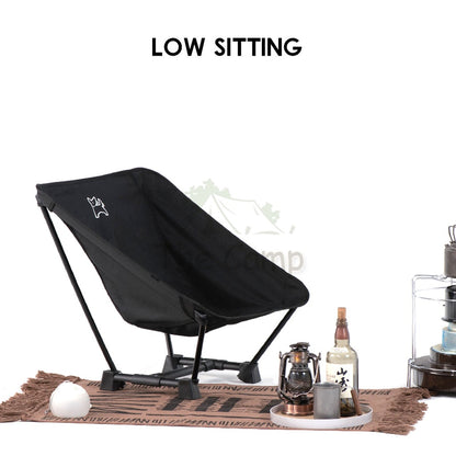 Blackdog Adjustable Height Moon Chair Foldable Folding Camping Outdoor Tent Table Flysheet Black BD-YLY003 BD-YLY002