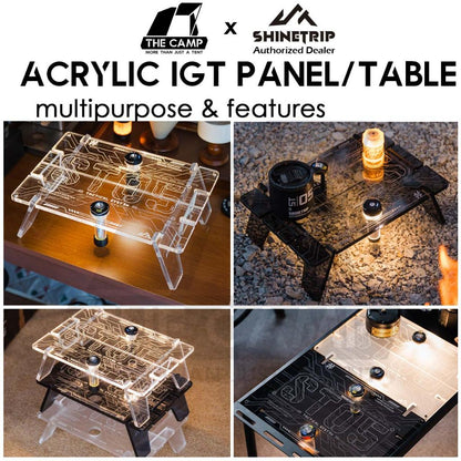 Shinetrip Arcylic IGT Panel / Stool Coffee Table Tactical Style Module Expansion Light Lamp Transparent Black Meja A568
