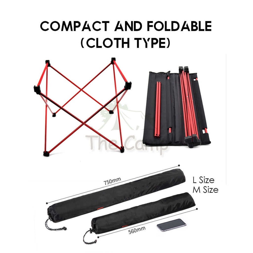 Outdoor Folding Aluminium / Cloth Camping Table Portable Small Compact Foldable Picnic BBQ Egg Roll Chair Flysheet Rope
