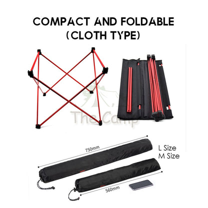 Outdoor Folding Aluminium / Cloth Camping Table Portable Small Compact Foldable Picnic BBQ Egg Roll Chair Flysheet Rope