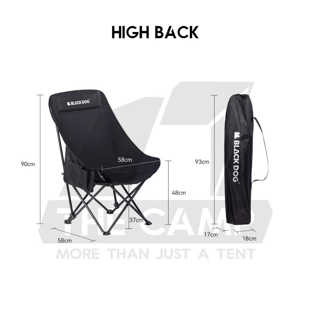 Blackdog Foldable Chair Camping Outdoor Foldable Folding Moon Chair Tent Table Flysheet Black CBD2300JJ020 CBD2300JJ026