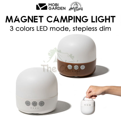 Mobi Garden Magnetic 3 Color Mode Stepless Dimming LED Hanging Table Lamp Camping Light Outdoor USB Hiking Fishing