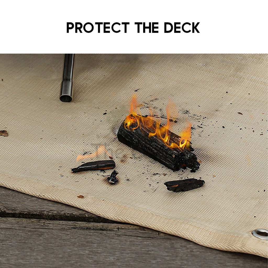Outdoor Camping Fireproof Mat Cloth BBQ Fiberglass Fire Blanket Insulation Silicone Resistant Flame Retardant Fiber Glas