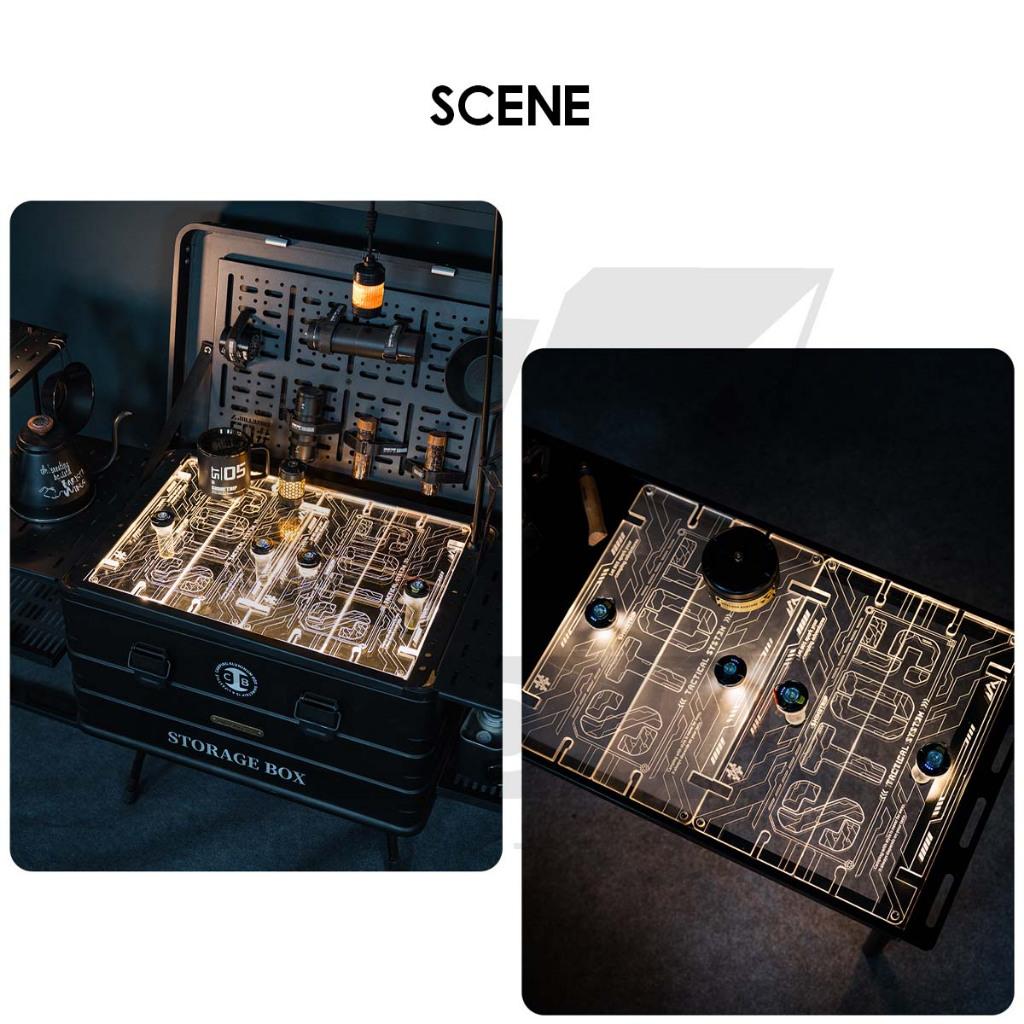Shinetrip Arcylic IGT Panel / Stool Coffee Table Tactical Style Module Expansion Light Lamp Transparent Black Meja A568