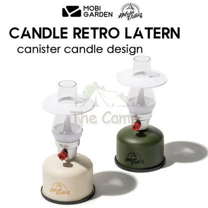 Mobi Garden Retro Lantern Stepless Dimming LED Standing Table Lamp AA Battery Camping Light Outdoor USB Hiking Fishing