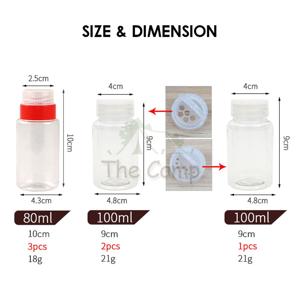CLS Outdoor Camping Ingredient Storage Bag with 6 Bottle Jar Container Spice Foldable Compact Hiking Cooking Fishing