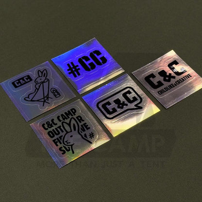 CC Brand Logo Sticker for Box Tent Cooler Box Table Laser