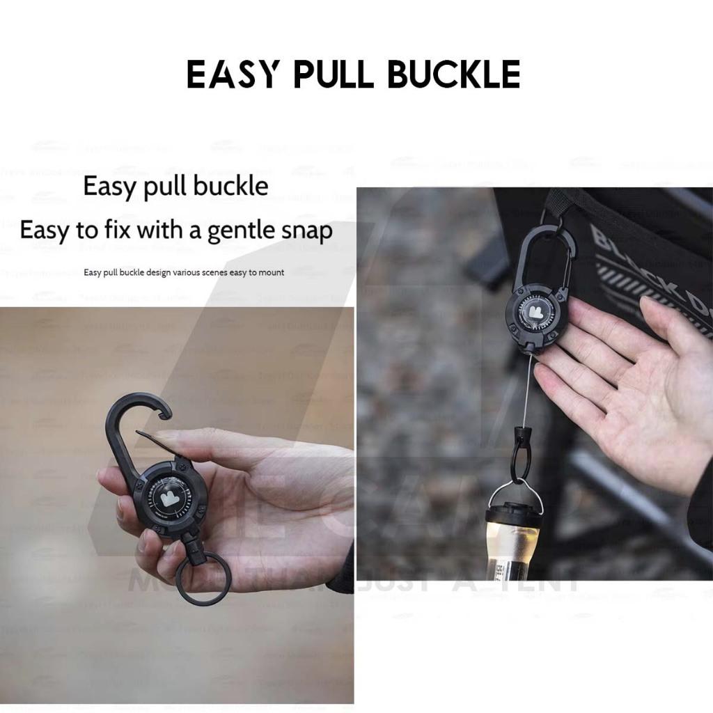 Blackdog Retractable Buckle Lanyard Clip Carabiner Outdoor Camping Tactical Pull Badge Keychain Anti Thief CBD2550PJ070