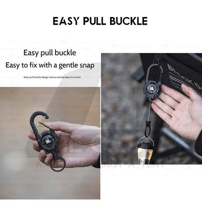 Blackdog Retractable Buckle Lanyard Clip Carabiner Outdoor Camping Tactical Pull Badge Keychain Anti Thief CBD2550PJ070