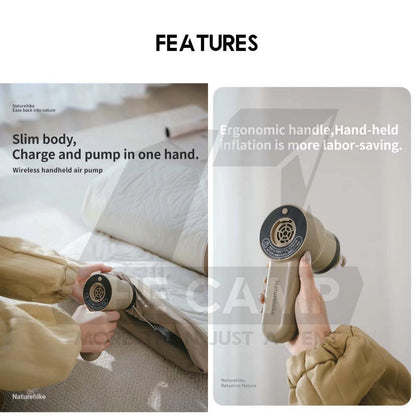 Naturehike Handheld Pump for Air Bed Mattress Tent Inflate Deflate 2psi Flysheet Dome Tarp CNK2450ZM017